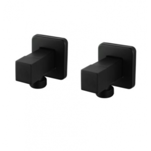 Square Matte Black Washing Machine Taps